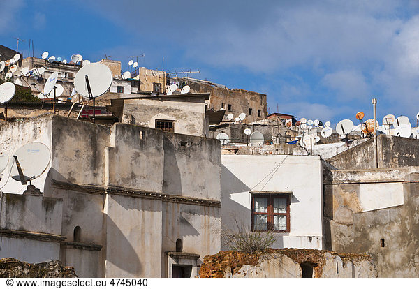 Häuser in der Kasbah  Unesco Weltkulturerbe  Altstadt von Algier  Algerien  Afrika