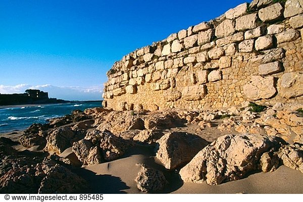 Hafen der griechischen und römischen Ruinen von Ampurias. Provinz Girona. Spanien