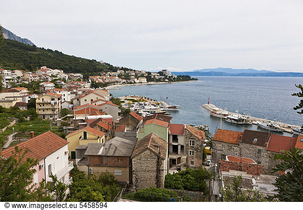 Hafen Europa Küste Stadt Fähre Insel Kroatien Dalmatien Hvar