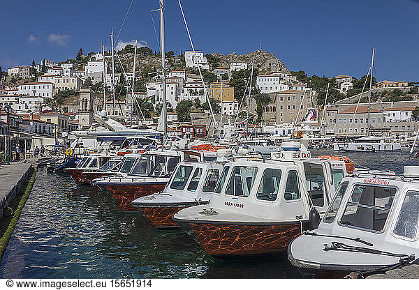 Hafen  Hydra  Saronische Inseln  Griechische Inseln  Griechenland