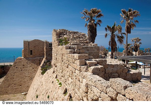 Hafen  Ruine  bauen  groß  großes  großer  große  großen  Israel