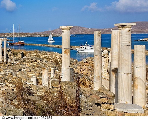 Hafen  Ruine  Rückansicht  Delos
