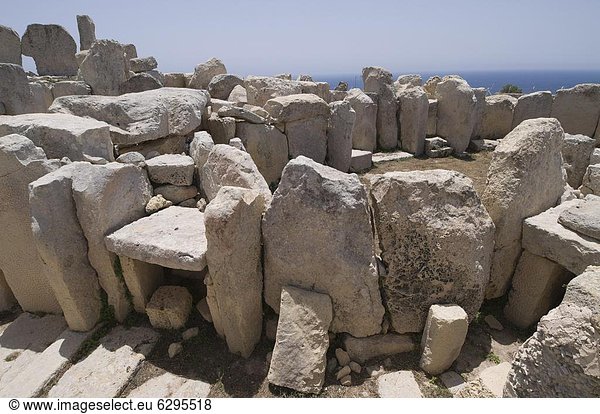 Hagar Qim  ein Megalith-Tempel  UNESCO World Heritage Site  Malta  Europa