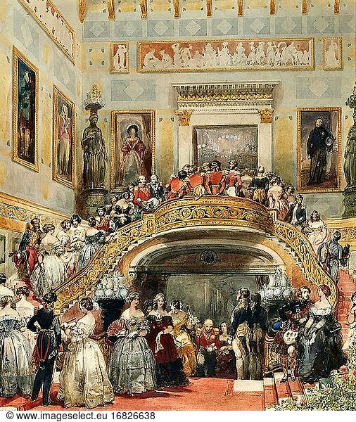 Haghe Louis - the State Ball at Buckingham Palace 5th July 1848 - Belgian School - 19th Century.