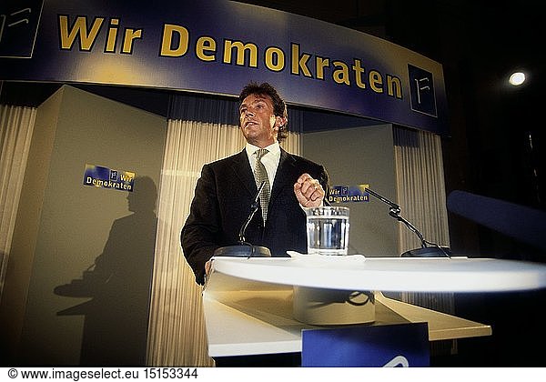 Haider  Joerg  26.1.1950 - 11.10.2008  Austrian politician ('Austrian Freedom Party')  half length  1990s