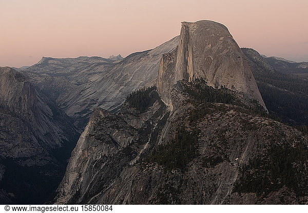Half Dome in Yosemite National Park with Echo Peaks in the background.