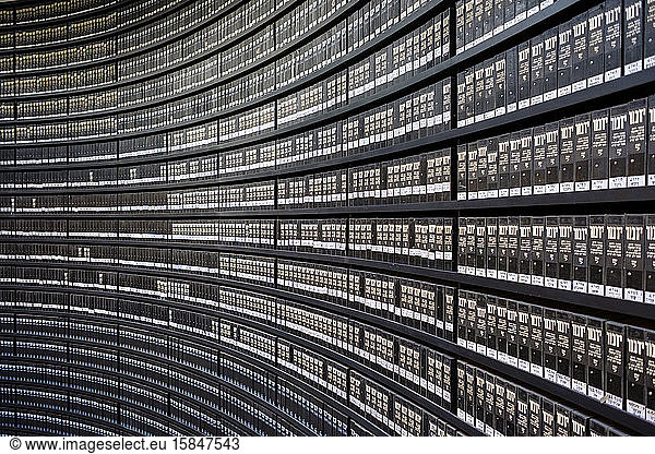 Hall of Names commemorating millions of Jews murdered during Holocaust