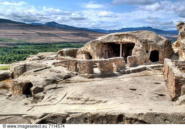 Hall of Tamar  Ancient cave town Uplistsikhe  Shida Kartli  Georgia