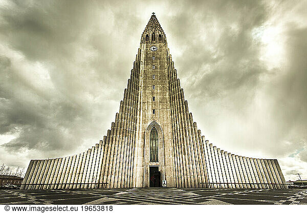 Hallgrimskirkja in Reykjavik  Iceland
