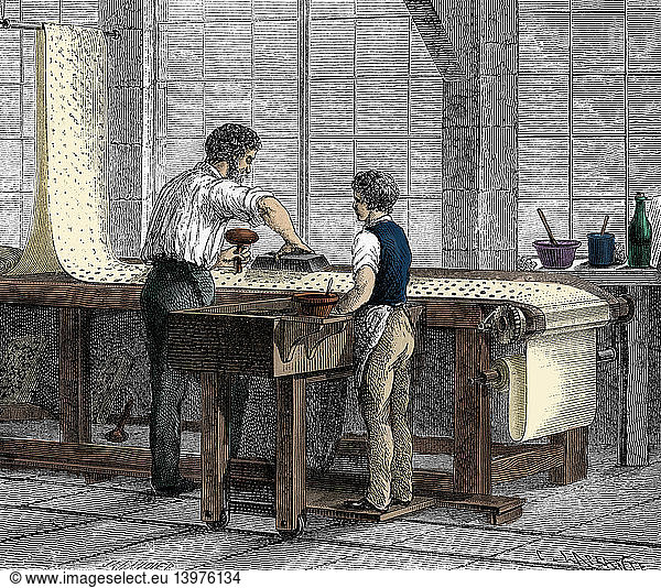 Hand-Blocking Printing Technique  19th Century