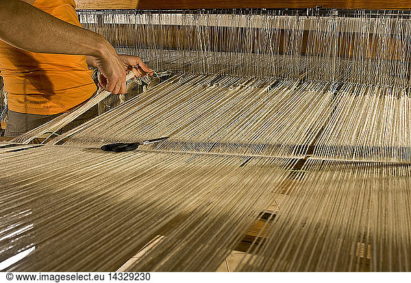 Handicraft of ''Drap'' traditional cloth  Valgrisanche  Valle d´Aosta  Italy  Europe