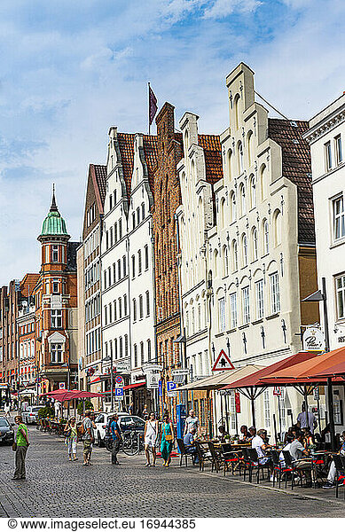 Hanseatische Häuser  Lübeck  UNESCO-Welterbe  Schleswig-Holstein  Deutschland  Europa