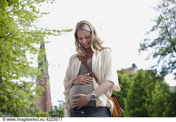 Happy pregnant woman
