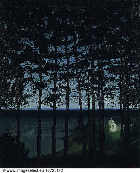 Harald Oscar Sohlberg  1869–1935. Fisherman’s Cottage   1906. Oil on canvas  109 × 94 cm.
Inv. No. 2000.1 
Chicago  Art Institute.