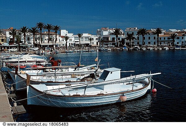 Harbour  Fornells  Menorca  Balearic Islands  Spain  Port  Balearic Islands  Spain  Europe  Landscape  Horizontal  Europe