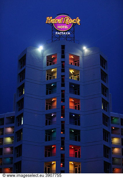 Hard Rock Hotel Pattaya at night  Thailand  Asia