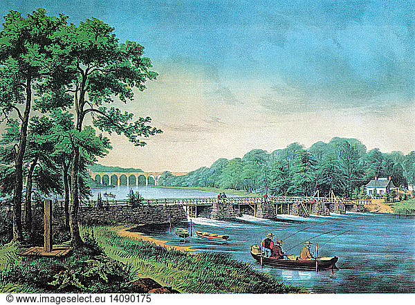 Harlem River  New York  19th Century
