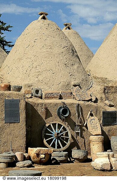 Harran  Lehmziegel  Lehmhaus  traditionelle  bienenstockförmige Lehmhäuser  Trulli  Provinz Sanliurfa  Mesopotamien  Türkei  Asien