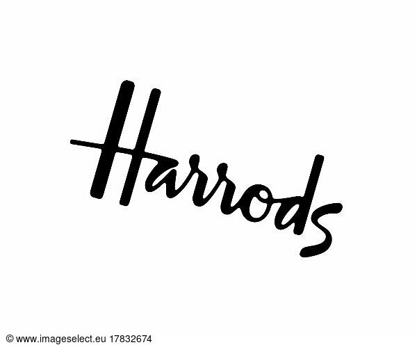 Harrods  gedrehtes Logo  Weißer Hintergrund B