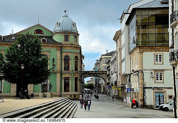 Hauptplatz von Lugo  Spanien.