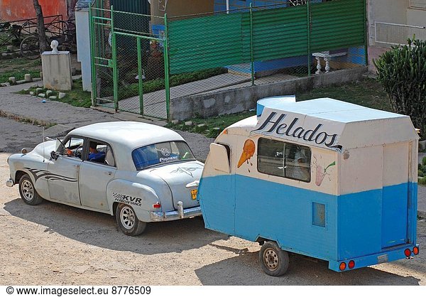 Havanna  Hauptstadt  Blumenmarkt  abschleppen  Auto  Eis  Lastkraftwagen  amerikanisch  Sahne  Kuba