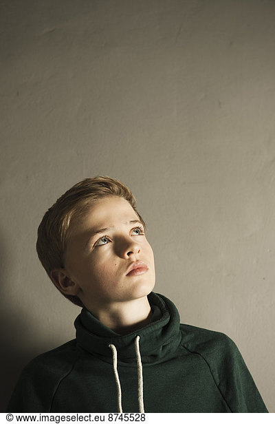 Head and Shoulder Portrait of Boy  Studio Shot