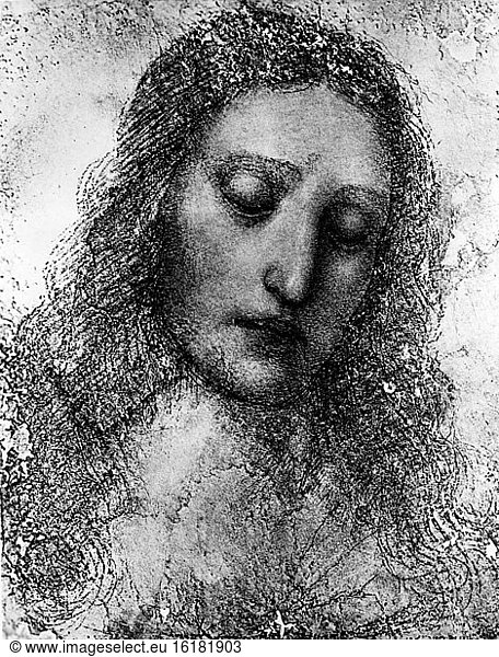 Head of Christ / Leonardo da Vinci