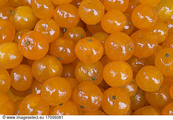 Heap of candied clementines