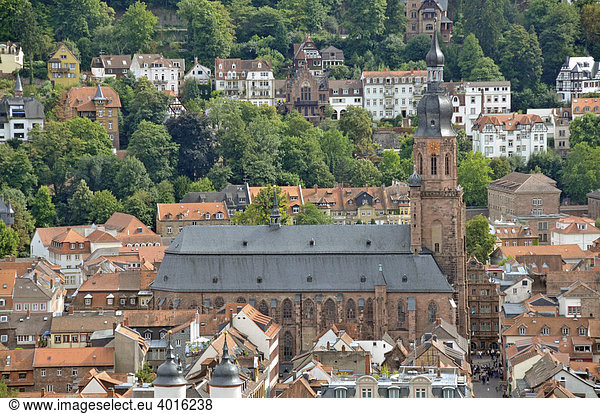 Heiliggeistkirche  Heidelberg  Neckartal  Baden-Württemberg  Deutschland  Europa