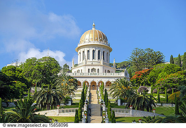 Heiligtum des Bab und Baha'i-Gärten  Haifa  Israel
