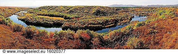 Heilongjiang Provinz Mudanjiang Jingbo Park für vulkanische Geologie