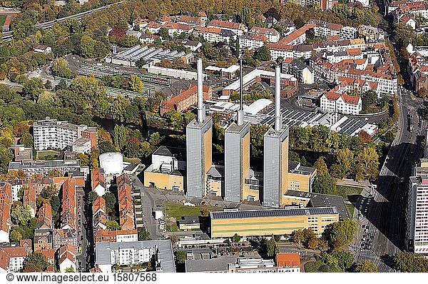 Heizkraftwerk Linden  Hannover  Niedersachsen  Deutschland  Europa