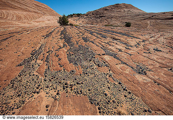 Hematite concretions and Moqui marbles  an unusual rock formation in Grand Staircase Escalente National Monument
