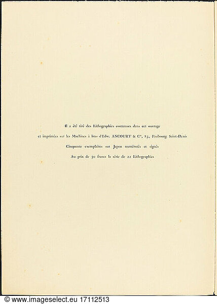 Henri de Toulouse-Lautrec and Henri-Gabriel Ibels  1864 – 1901. Le cafe-concert  published 1893. Portfolio with twenty-two lithographs  11 by Toulouse-Lautrec and 11 by Ibels  and text.
Inv. Nr. 1947.7.160–181 
Washington  National Gallery of Art.