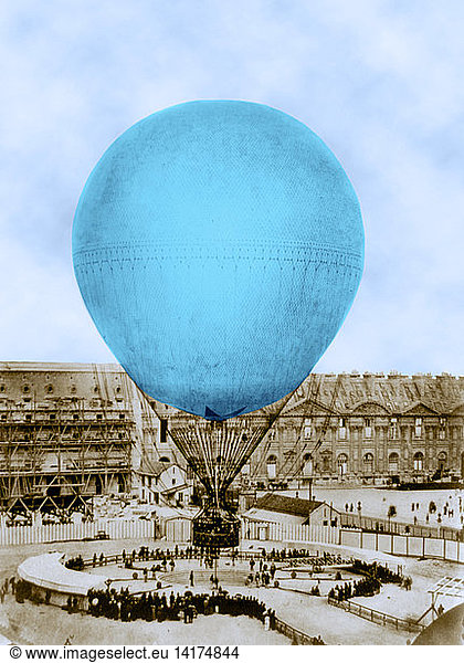 Henri Giffard's Captive Balloon  1878