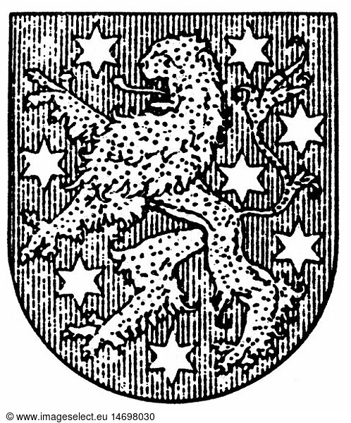 heraldry  coat of arms  Germany  state coat of arms of the Land Thuringia  act of 13.8.1945