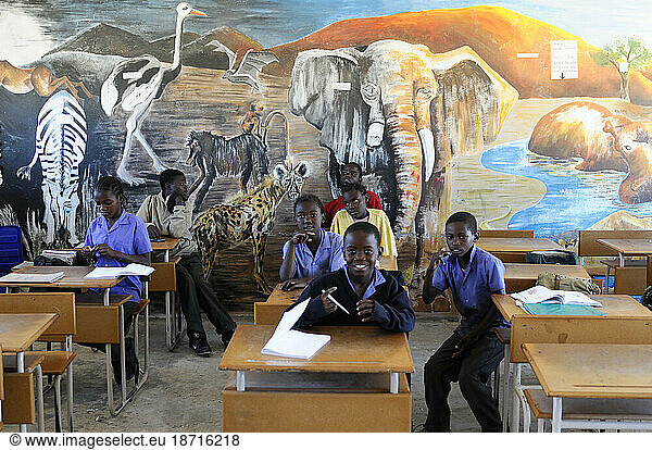 Herero  school  Purros  Kaokoland  Kunene Region  Namibia