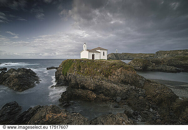 Hermitage in a lonely area of the Galician coast