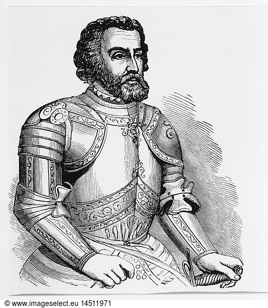 Hernando Cortez (1485-1547)  Spanish Conquistador and Explorer  Led the Spanish Conquest of the Aztec Empire  Portrait