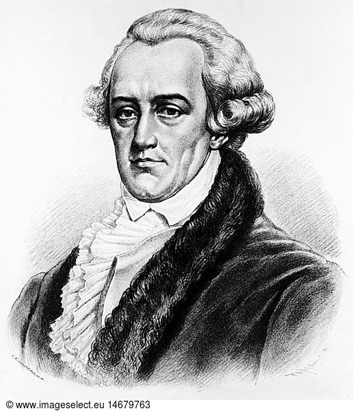Herschel  Wilhelm  15.11.1738 - 25.8.1822  brit. Astronom dt. Herkunft  Portrait  Lithographie  19. Jahrhundert