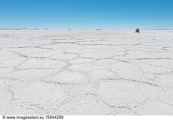 Hexagonal Formationen  Salar de Uyuni  Uyuni  Department Potosi  Bolivien  Südamerika