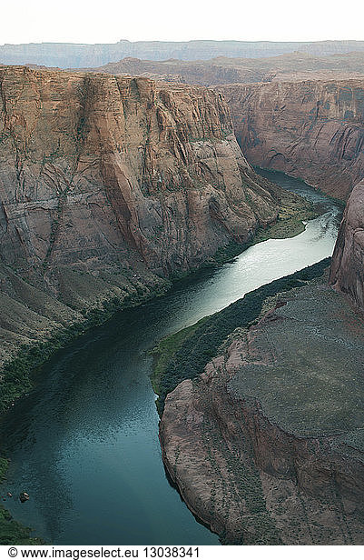 High angle scenic view of Horseshoe Bend