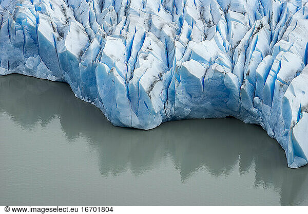 High angle view of Glacier Grey  Torres del Paine National Park  Patagonia  Chile
