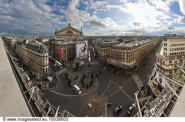 High angle view of Opera Garnier  Paris  France