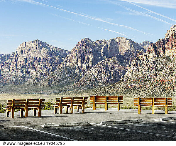 High Point Overlook  Red Rock Canyon National Conservation Area  Las Vegas  Nevada.