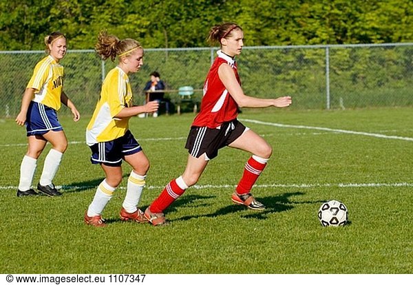 High School weibliche fussball Futbol Fußball-Action. Port Huron. Michigan