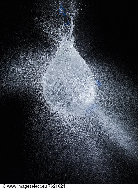 High speed image of water balloon popping