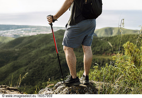 Hiker at the top of a mountain