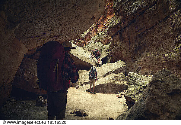 Hiker exploring Cederberg Mountains on vacations