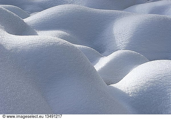 Hills caused by snowfall  Graubuenden  Switzerland  Europe
